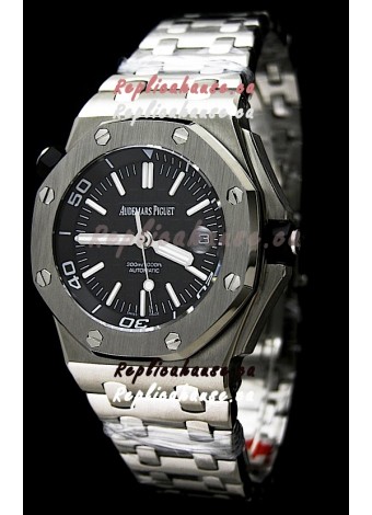 Audemars Piguet Royal Oak Scuba Swiss Watch in Black Dial