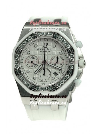 Audemars Piguet Royal Oak Offshore Lady Alinghi Limited Edition Swiss Diamond Watch in White Dial