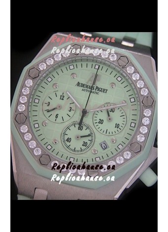 Audemars Piguet Royal Oak Offshore Lady Alinghi Swiss Watch in Light Green Dial