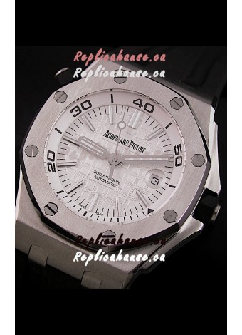 Audemars Piguet Royal Oak Scuba Swiss Watch in White Dial