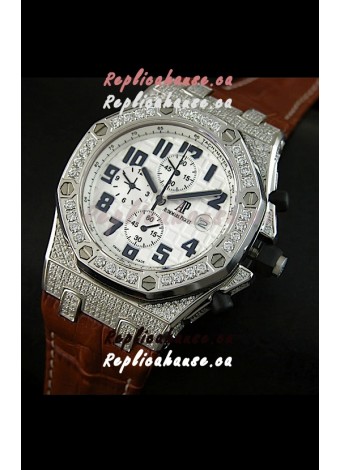 Audemars Piguet Royal Oak Offshore Quartz Watch with Diamonds Bezel