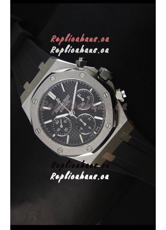 Audemars Piguet Royal Oak Chronograph Watch in Stainless Steel Case Black Dial
