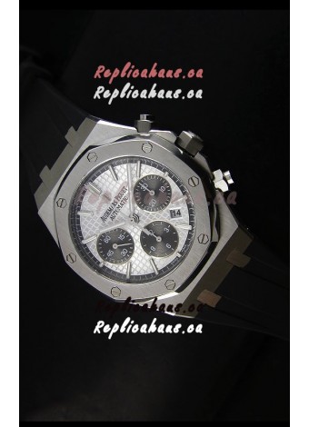 Audemars Piguet Royal Oak Chronograph Watch in Stainless Steel Case White Dial