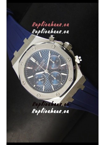 Audemars Piguet Royal Oak Chronograph Watch in Stainless Steel Case Blue Dial