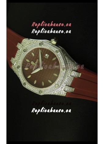 Audemars Piguet Royal Oak Ladies Watch in Brown 