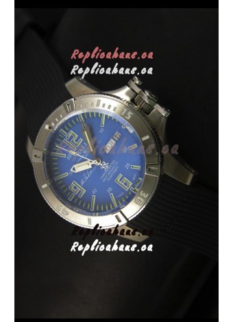 Ball Hydrocarbon Spacemaster Automatic Day Date Rubber Strap in Blue Dial - Original Citizen Movement 
