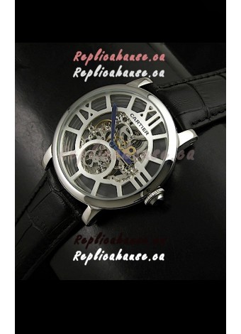 Cartier Ronde de Japanese Replica Watch in Skelton White Dial