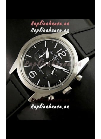 Bell and Ross BR126 Vintage Swiss Quartz Watch in Steel Case