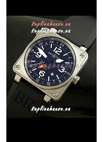 Bell and Ross BR01-93 GMT Japanese Replica Watch in Steel Case