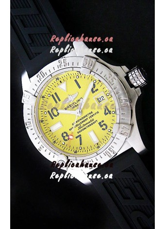 Breitling Seawolf Swiss Automatic Watch in Yellow Dial