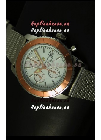 Breitling Super Ocean Gold Bezel Chronograph Swiss Watch 