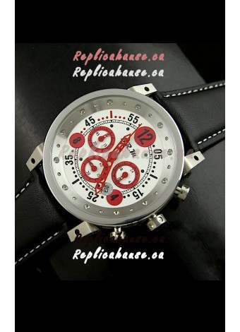 B.R.M.0011G6 Japanese Replica Quartz Watch in White&Red Dial