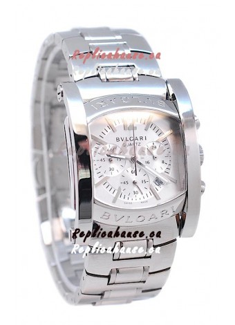 Bvlgari Assioma Japanese Quartz Watch in Silver Dial