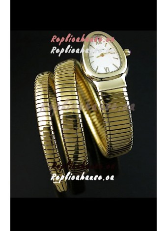 Bvlgari Serpenti Ladies Watch in Japanese Quartz Movement - Gold Plated Case