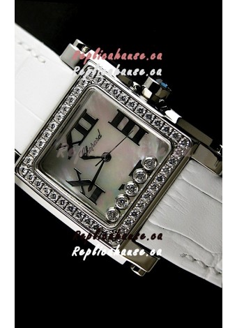 Chopard Happy Sport Swiss Replica Watch in Shell White Dial