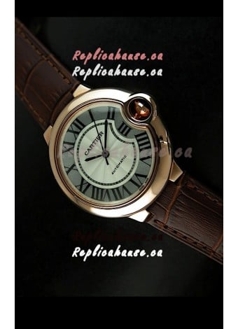 Ballon De Cartier Swiss Replica Watch in Rose Gold - 1:1 Mirror Replica 