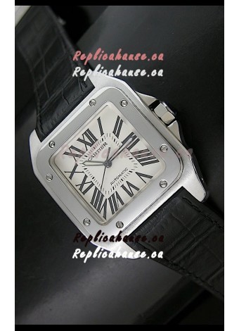 Cartier Santos 100 Swiss Automatic Watch - 1:1 Mirror Replica