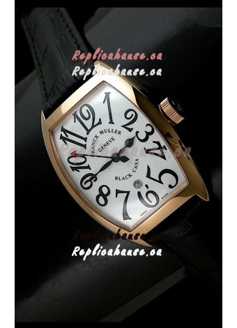Franck Muller Black Casa in Japanese Replica Watch White Dial