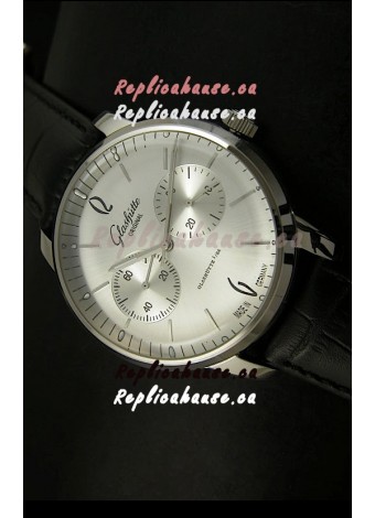 Glashuette Senator Japanese Replica Watch in Steel Dial