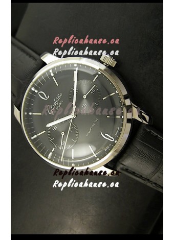 Glashuette Senator Japanese Replica Watch in Black Dial