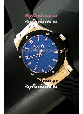 Hublot Fusion Bang in Rose Gold Casing with Black Carbon Dial