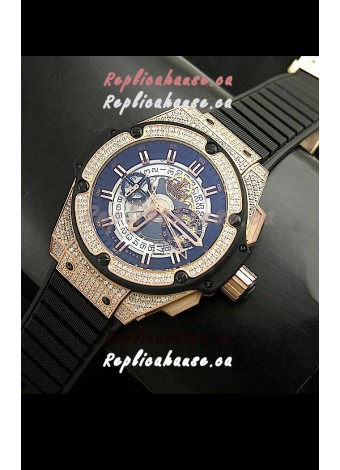 Hublot Big Bang King Power Skeleton Swiss Watch Diamonds Casing