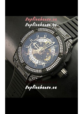 Hublot Big Bang King Power PVD Casing Watch with Diamonds