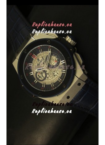 Hublot Big Bang King Steel Skeleton Dial Watch Swiss Quartz 45MM