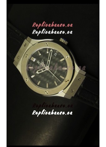 Hublot Classic Fusion 39MM Steel Case Watch Carbon Dial