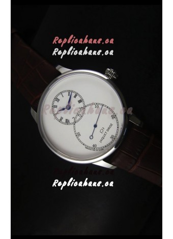 Jaquet Droz Grande Seconde Ivory Enamel Stainless Steel Case Watch in White Dial