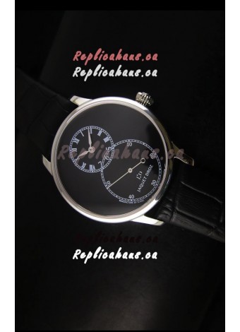 Jaquet Droz Grande Seconde Black Enamel Stainless Steel Case Watch in Black Dial