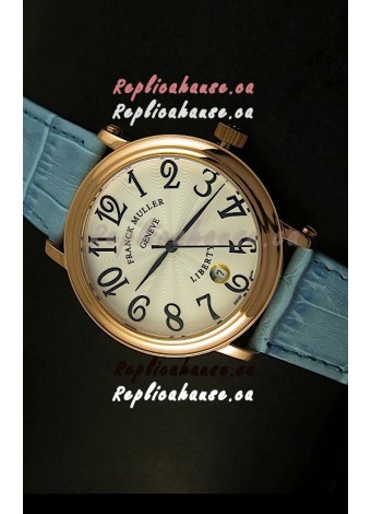 Franck Muller Master of Complications Liberty Japanese Watch Blue Strap
