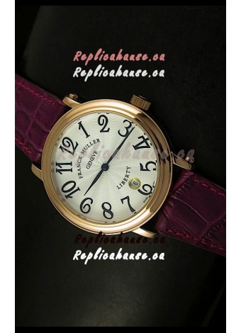 Franck Muller Master of Complications Liberty Japanese Watch Maroon Strap