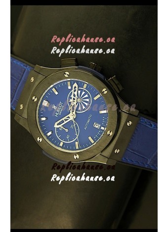 Hublot Classic Fusion Chrono Japanese Quartz Replica Watch in Blue Dial