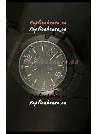 IWC Ingenieur Carbon Casing Swiss Replica Watch in Black Carbon Dial
