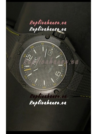 IWC Ingenieur Carbon Casing Swiss Replica Watch in Black Carbon Dial
