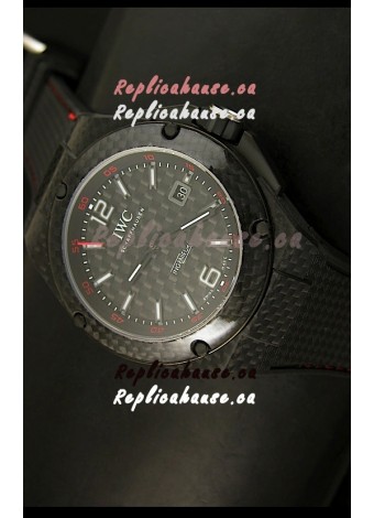 IWC Ingenieur Carbon Casing Swiss Replica Watch in Black Carbon Dial