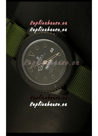 Rolex Submariner STEALTH MK IV Edition Swiss Replica Watch in Green Strap