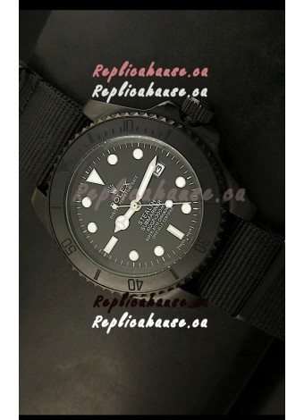 Rolex Submariner STEALTH Edition Swiss Replica in Black Strap