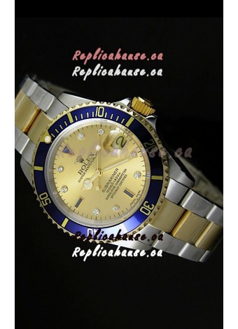 Rolex Submariner Gold Dial Swiss Replica Watch - 1:1 Mirror Replica Watch