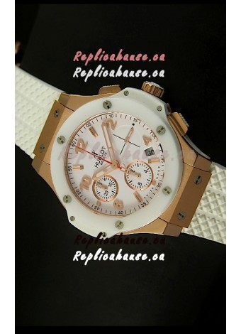 Hublot Big Bang Pink Gold Casing Swiss Watch 44MM - 1:1 Mirror Replica 