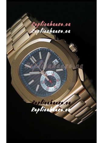 Patek Philippe Nautilus 5980 Chronograph Swiss Pink Gold Watch - 1:1 Mirror Replica