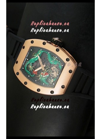 Richard Mille RM057 Tourbillon Jackie Chan Swiss Replica Watch in Pink Gold