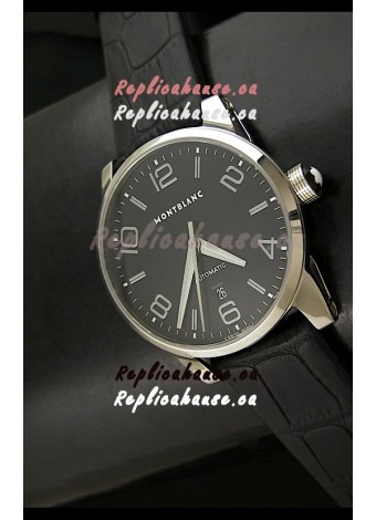 Mont Blanc Timewalker Swiss Automatic Watch in Black Dial - Ultimate Mirror Replica