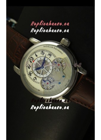 Mont Blanc Nicolas Riessec Stainless Steel Case in White Dial