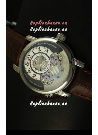 Mont Blanc Nicolas Riessec Stainless Steel Case in Grey Dial