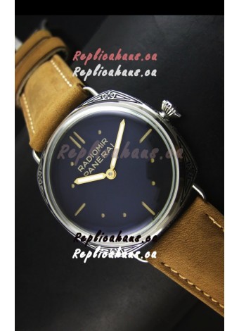 Panerai Radiomir PAM425 Floral engraved Case in Stainless Steel Case