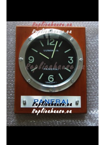 Panerai PAM255 Teak Wood Wall Clock White Dial - 1:1 Mirror Replica