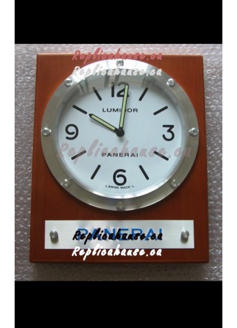 Panerai PAM255 Teak Wood Wall Clock Black Dial - 1:1 Mirror Replica