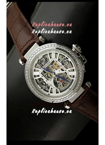 Cartier Ronde De Ladies Replica Watch in Decorated Skeleton Dial